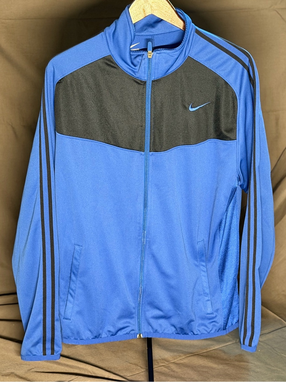 Nike Blue Performance Track Jacket with Black Yoke